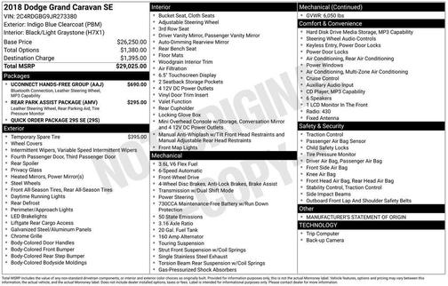 2018 Dodge Grand Caravan SE