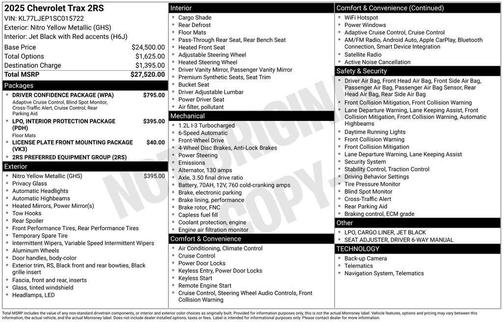 2025 Chevrolet Trax FWD 2RS