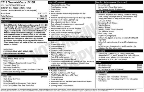 2013 Chevrolet Cruze LS