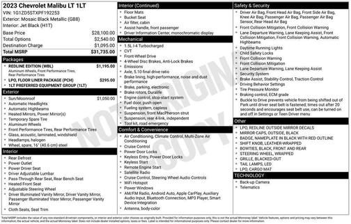 2023 Chevrolet Malibu FWD 1LT
