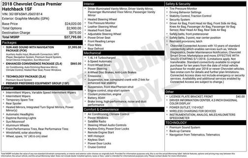 2018 Chevrolet Cruze Premier