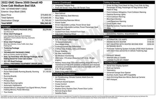 2022 GMC Sierra 3500 Denali