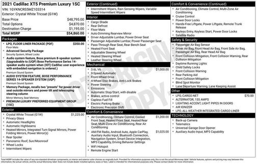 2021 Cadillac XT5 Premium Luxury