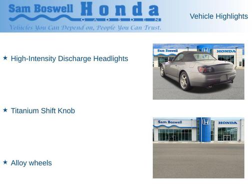 Gray 2000 Honda S2000 Base