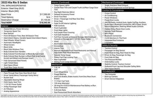 2023 Kia Rio S