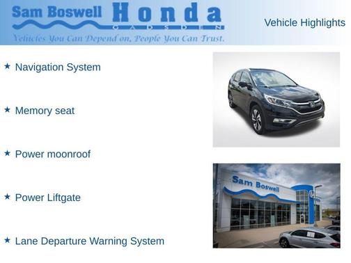 Crystal Black Pearl 2016 Honda CR-V Touring