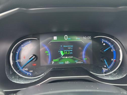 Wind Chill Pearl/Midnight Black Metallic 2024 Toyota RAV4 Hybrid SE