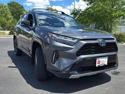 Magnetic Gray Metallic/Midnight Black Metallic 2024 Toyota RAV4 Hybrid SE