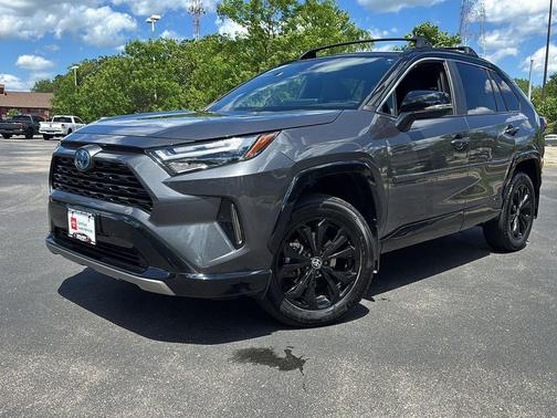 Magnetic Gray Metallic/Midnight Black Metallic 2024 Toyota RAV4 Hybrid SE