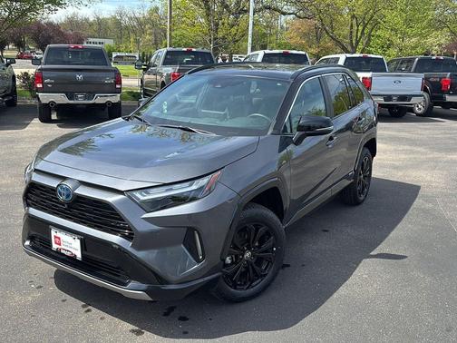 Magnetic Gray Metallic/Midnight Black Metallic 2022 Toyota RAV4 Hybrid SE