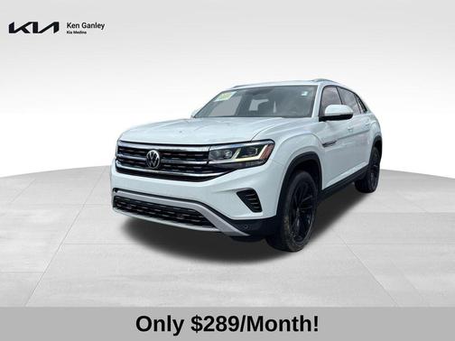 Pure White 2022 Volkswagen Atlas Cross Sport 2.0T SE w/Technology