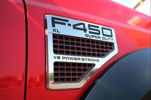 Red 2008 Ford F-450 XL