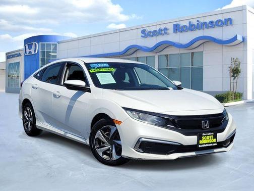 Platinum White Pearl 2020 Honda Civic LX