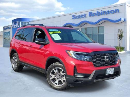 Radiant Red Metallic II 2023 Honda Passport TrailSport