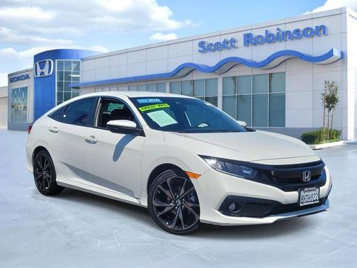 Platinum White Pearl 2019 Honda Civic Sport