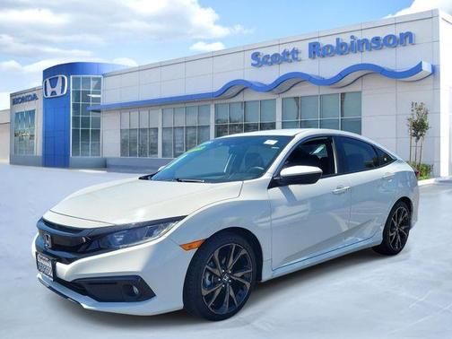 Platinum White Pearl 2019 Honda Civic Sport