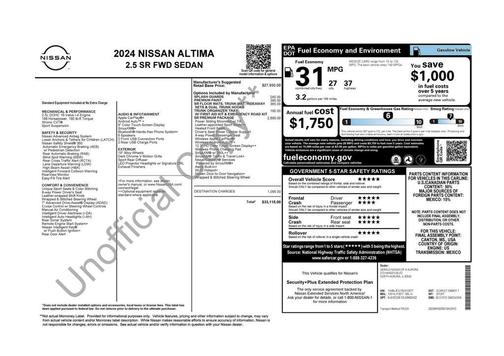 2024 Nissan Altima SR FWD