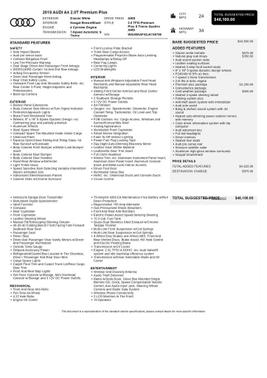 Glacier White Metallic 2018 Audi A4 2.0T Premium Plus