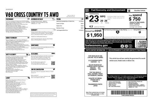 2016 Volvo V60 Cross Country T5