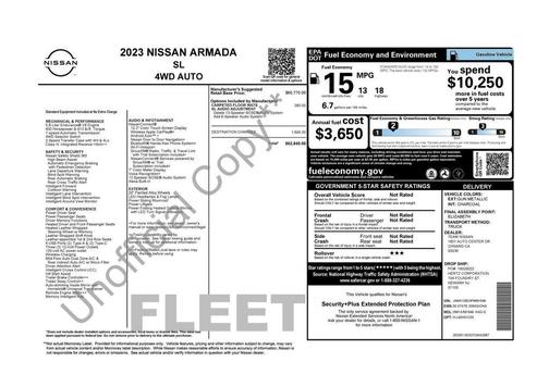 2023 Nissan Armada SL 4WD