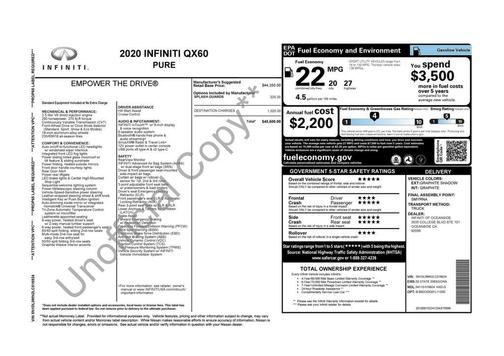 2020 INFINITI QX60 Pure