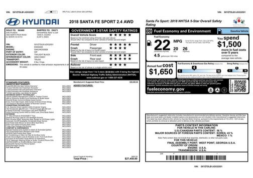 2018 Hyundai Santa Fe Sport 2.4L