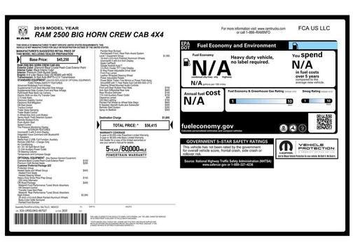 2019 RAM 2500 Big Horn Crew Cab 4x4 6'4' Box
