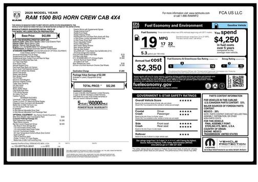 Billet Silver Metallic Clearcoat 2020 RAM 1500 Big Horn/Lone Star