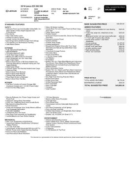 2016 Lexus ES 350 Base