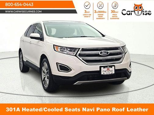 White Platinum Clearcoat Metallic 2017 Ford Edge Titanium
