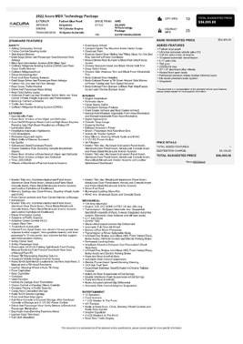 2022 Acura MDX Technology Package