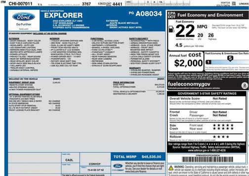 Agate Black Metallic 2023 Ford Explorer XLT