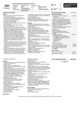 2019 Cadillac Escalade ESV Premium Luxury