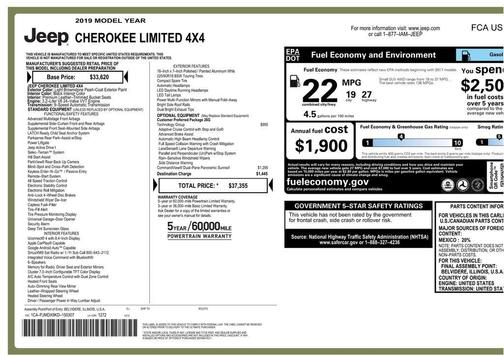 Light Brownstone Pearlcoat 2019 Jeep Cherokee Limited