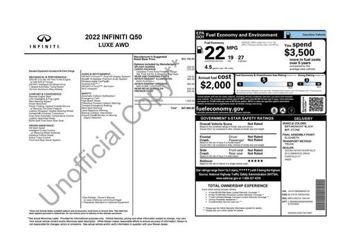 2022 INFINITI Q50 3.0t LUXE