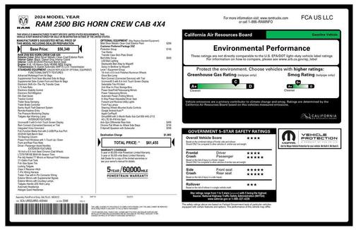 Billet Silver Metallic Clearcoat 2024 RAM 2500 Big Horn Crew Cab 4x4 6'4' Box