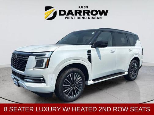 Everest White Pearl Tricoat/Super Black 2026 Nissan Armada Platinum Reserve