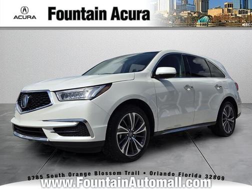 White Diamond Pearl 2019 Acura MDX 3.5L w/Technology Package