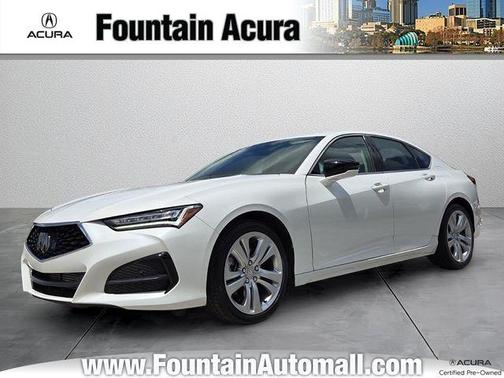 Platinum White Pearl 2023 Acura TLX Technology
