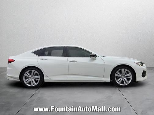 Platinum White Pearl 2021 Acura TLX Technology
