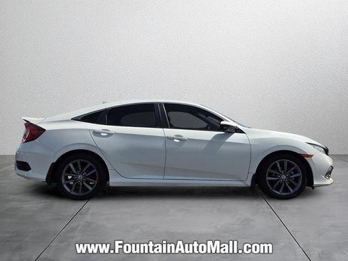 Platinum White Pearl 2020 Honda Civic EX-L