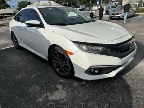 Platinum White Pearl 2020 Honda Civic EX-L