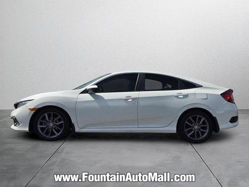 Platinum White Pearl 2020 Honda Civic EX-L