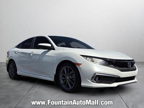 Platinum White Pearl 2020 Honda Civic EX-L