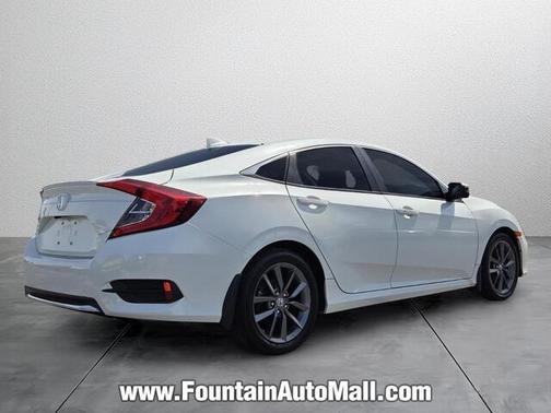 Platinum White Pearl 2020 Honda Civic EX-L