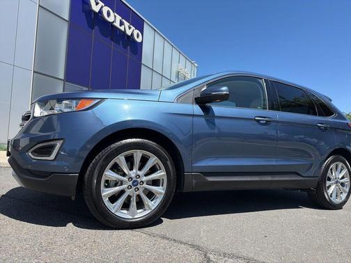 Blue Metallic 2018 Ford Edge Titanium