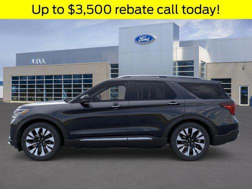 Agate Black Metallic 2026 Ford Explorer Platinum