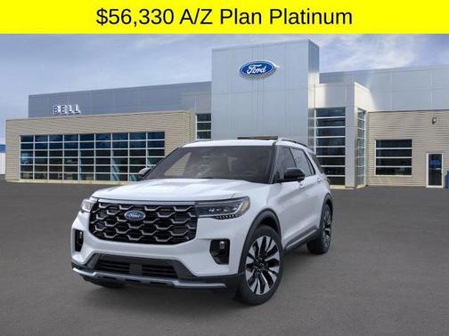 Space White Metallic 2026 Ford Explorer Platinum