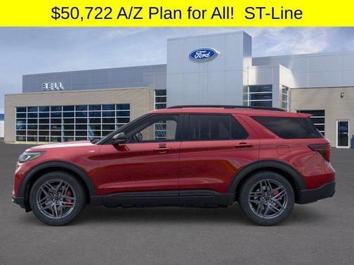 Rapid Red Metallic Tinted Clearcoat 2026 Ford Explorer ST-Line