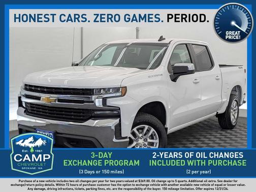 Summit White 2020 Chevrolet Silverado 1500 LT